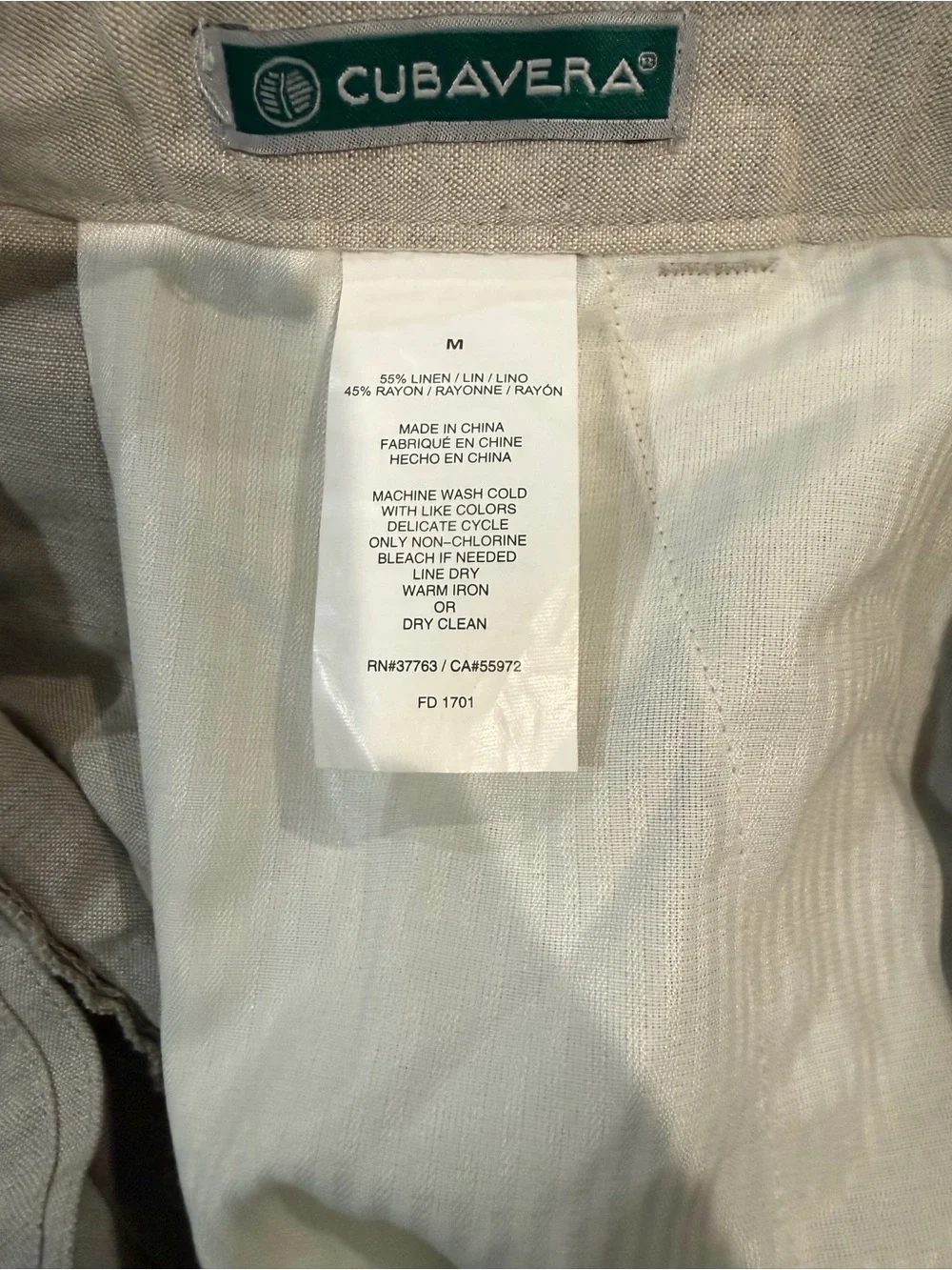Cubavera Men's Light Beige Drawstring Chinos